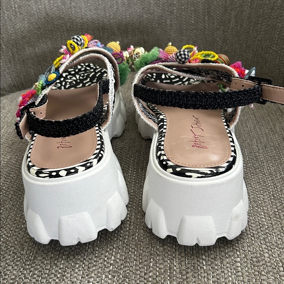 Betsey Johnson Graysen Embellished Platform Lug-Sole Sandals - Picture 5 of 5